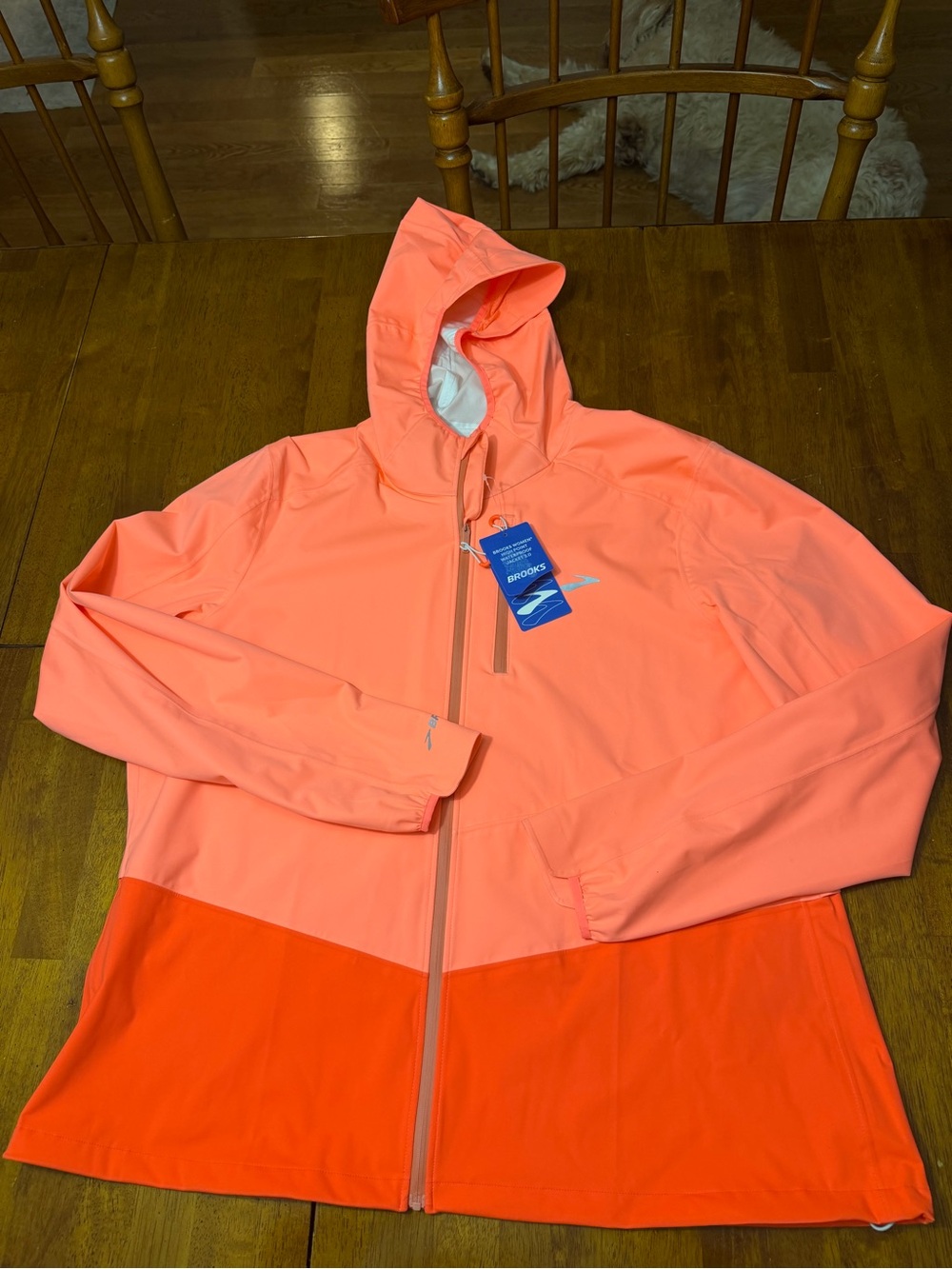 Brand New Brooks Running Women’s High Point Hooded Rain Jacket Size XL MSRP $215